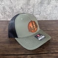 thumbnail image 3 of WoodHide© Tree Patch Hat – Richardson 112 Trucker Cap with Sunburst Leather & Wood, 3 of 5