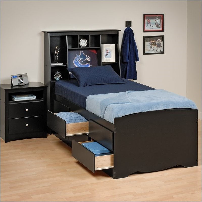 Tall Twin Platform Storage Bed, Twin Xl 6 Drawer Storage Bed