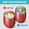 thumbnail image 5 of 12oz Stainless Steel Insulated Wine Tumbler with Lid and Straw – Double Wall Vacuum Mug for Hot & Cold Drinks, 304 Steel Interior, Sweat-Free Design, 5 of 5