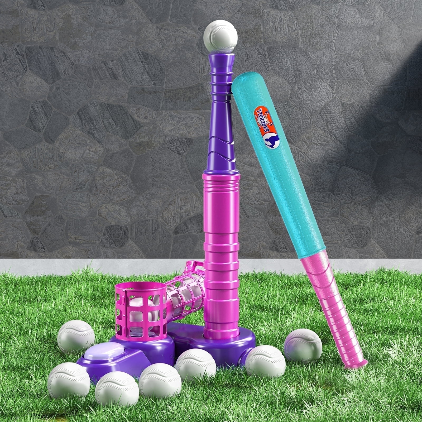 Lucky Doug T-Ball Set for Kids Ages 3+, Toddlers Activity Toys-Kids Outdoor Toys, Sport Toys, Backyard Toys, Yard Toys, Girls Boys Baseball Toys for Ages 3-6(COLOR RADOM)