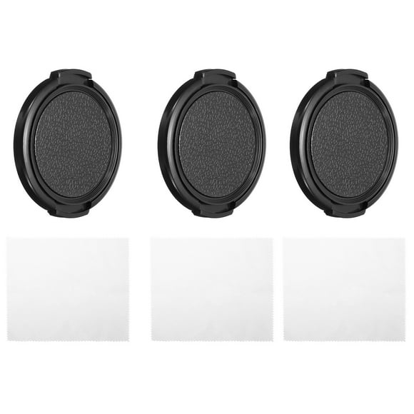 Unique Bargains 49mm Lens Cap, 3 Pack Sides Pinch Snap Camera Lens Cover for Front Lens