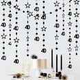 thumbnail image 2 of 40Th Birthday Decorations, Black Hanging Star Garland, Adult Birthday Party Supplies for 40 Year Old Milestone Celebration Wall Decor One Size Black, 2 of 3