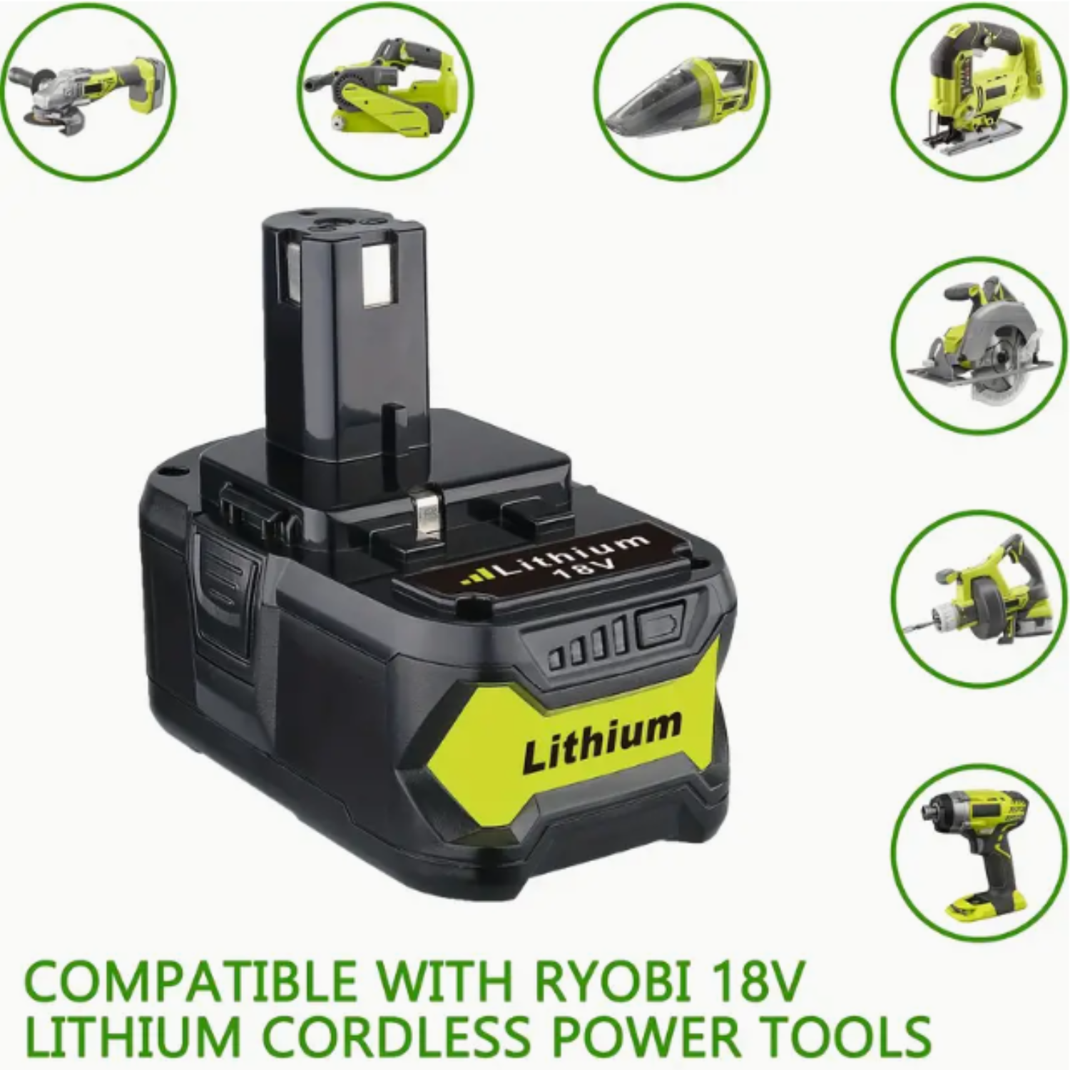 18V 5.0Ah Replacement Battery for Ryobi ONE+ High Capacity 18V Lithium-Ion Battery P102 P104 P105 P106 P108 P107 P109 for Cordless Power Tools