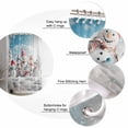 thumbnail image 6 of Christmas Snwoman Shower Curtain, Xmas Snowflake Blue Waterproof Washable Boho Funny Cute Shower Curtains Set for Bathroom Farmhouse Bathtubs Decor with Hook, 36"Wx72"L, 6 of 7