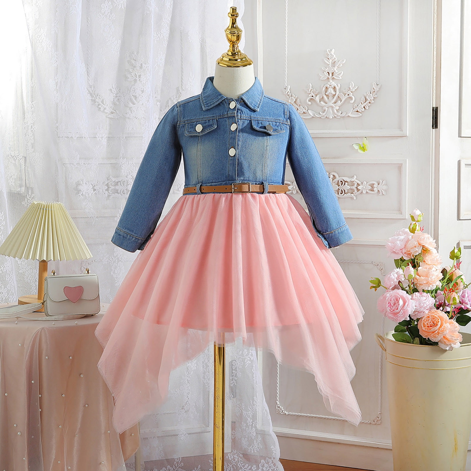Amazon.com: Children Kids Toddler Girls Long Ruffled Sleeve