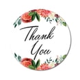 thumbnail image 1 of Darling Souvenir Pack Of 45 Pcs Round Chrysanthemum Floral Border White Thank You Stickers-1.6 Inches, 1 of 4
