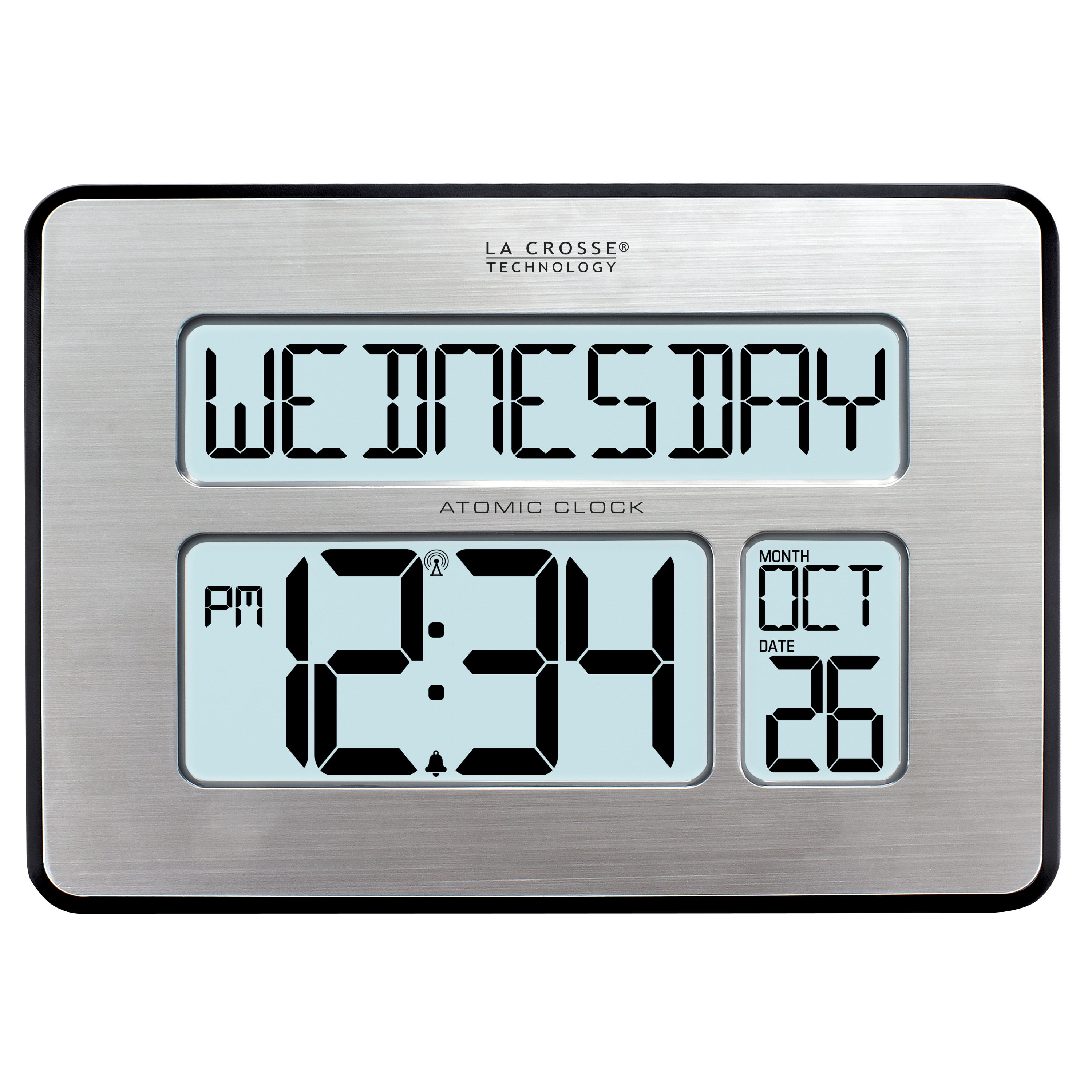 Clear Clock Digital Memory Loss Calendar Day Clock With Optional Day Cycle Mode 