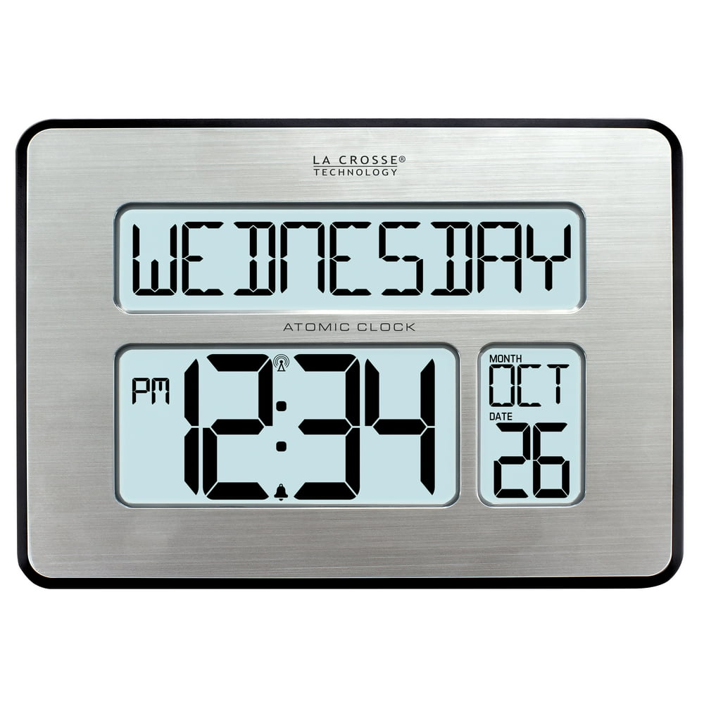 La Crosse Technology Backlight Atomic Full Calendar Clock with Extra
