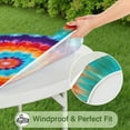 thumbnail image 5 of Colorful Tie Dye Mandala Pattern Round Fitted Tablecloth with Elastic Edge,Dining Table Cover Waterproof,Outdoor Round Tablecloth for Camping,Dining,Indoor and Outdoor, 5 of 7