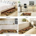 thumbnail image 4 of Rooster Kitchen Rugs Sets of 2，Farmhouse Anti-Fatigue Kitchen Mats for Floor Non-Slip Waterproof Sunflower Kitchen Rug Kitchen Mat Washable for Kitchen Laundry Office, 4 of 5