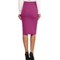 thumbnail image 2 of Doublju Women's Mid Knee Length H Line Pencil Skirt (Plus Size Available), 2 of 4
