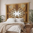 thumbnail image 3 of Brown Southwest Tapestry for Bedroom Wall Hanging Tapestry, Western Rustic Ethnic Mexican Aztec Ceiling Backdrop Tapestries Poster Blanket Wall Decor for Teens Room Living Room Dorm 55" x 73", 3 of 8