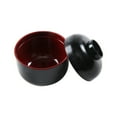 thumbnail image 2 of Tineasur Bowl With Lid Japanese Style Black Food Grade ABS Plastic 1PC, 2 of 8