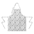 thumbnail image 2 of White Sun Moon Star Pattern Apron-Garden Aprons for Women with Pockets-Cotton Linen Waterproof Kitchen Cooking Gardening Aprons Adjustable for Kitchen,Cooking,BBQ and Salon 33x27 Inch, 2 of 7