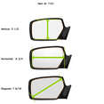 thumbnail image 5 of Fits 84-89 NIS 300ZX, 200SX Right Pass Blue Mirror Glass Lens w/Adhesive, 5 of 6
