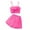 Red, variant on Girls Summer Outfits Set Spaghetti Strap Sleeveless Bow Denim Camisole and Skirt 2PCS Girls' Clothing Sets Red 9-10 Years