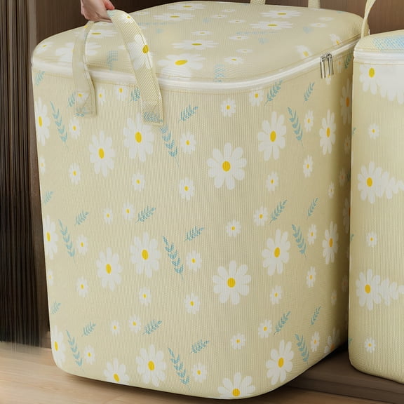 Large Capacity Foldable Storage Bag 210L, Fabric Clothes Organizer Box for Bedding, Blankets, Wardrobe, Moving and Car Trunk