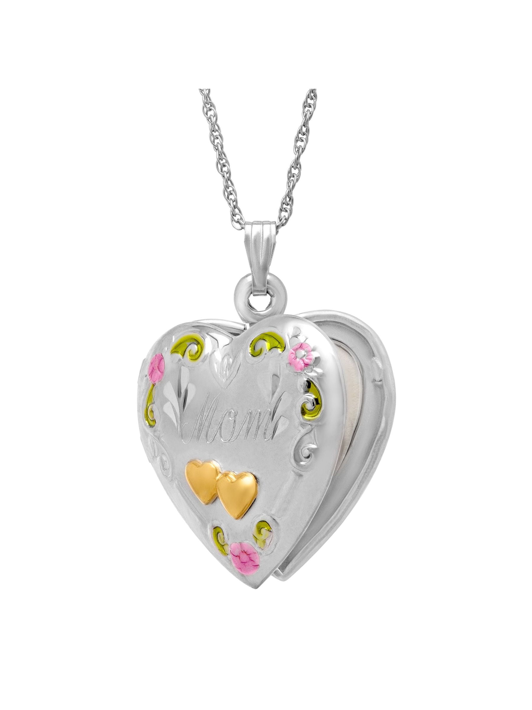 In Season Jewelry Grandma Locket Necklace Heart Photo Family Love 19