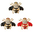 thumbnail image 4 of Sonducket Broche de seguridad Insecto Exquisito Diseñador deslumbrante Diamante de imitación Romántico Broche Día de San Valentín Broches de Negro 20Conjunto, 4 of 6