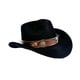 thumbnail image 5 of Sombrero de vaquero para mujeres y hombres, sombrero para el sol, para acampar, carnaval, accesorios de disfraz, viaje Negro, 5 of 8