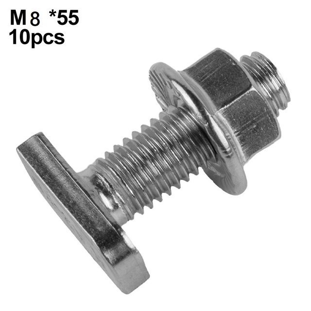 10pcs T type screw & flange nut 304 Stainless Steel for Photovoltaic Module