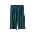 thumbnail image 2 of Uaswgudfs Women's Modal Pajama Shorts Elastic Waist Loose Casual Sleepwear Breathable Soft for Women Home Wear 5 Inch Lounge Bottoms Green L, 2 of 5
