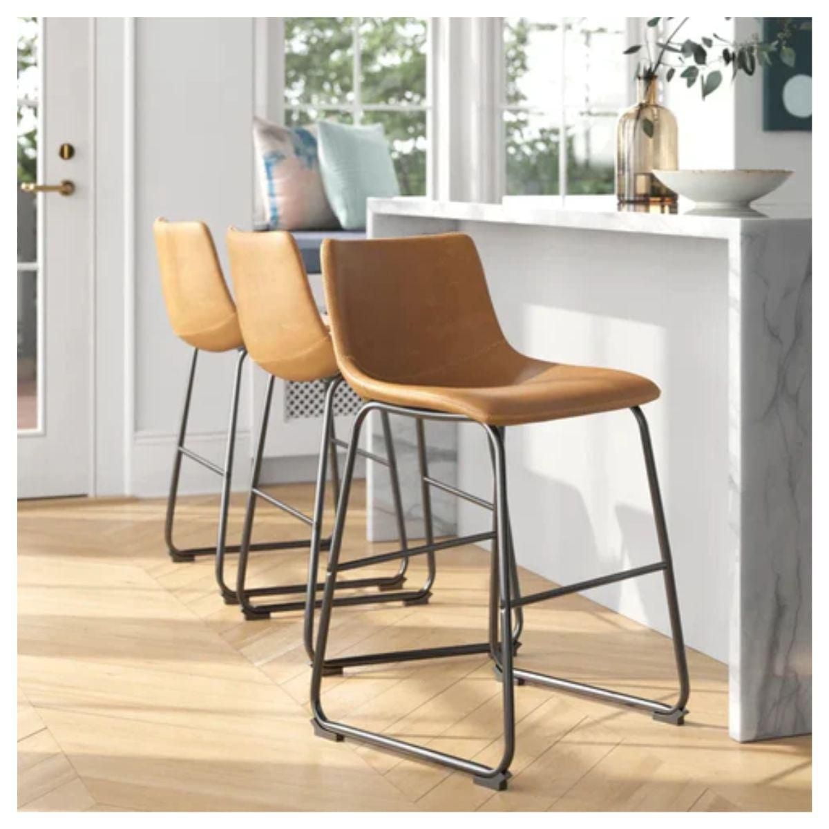 Heavenly Collection Brown Bar Stool SET OF 5