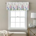 thumbnail image 3 of Retro Pink Valance Curtain Blue Wildflowers Country Floral Herbs Grey Plaid Window Valances Rod Pocket Short Curtains Window Treatments for Kitchen Bedroom Bathroom Laundry 60" x 14", 3 of 9