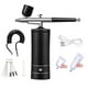 thumbnail image 1 of Nano Fog Mist Sprayer Mini Air Compressor Kit Air-Brush Paint Spray Gun Airbrush For Nail Art Tattoo Craft Cake, 1 of 5