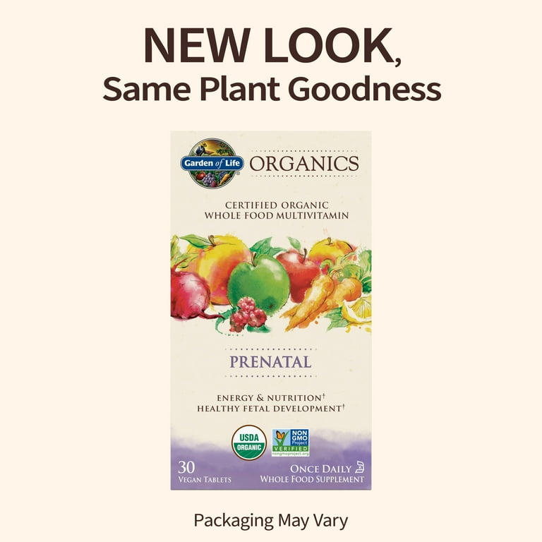 Garden of Life Prenatal Vitamin - Non-GMO, Gluten-Free, Vegan 
