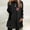 Black, variant on Women's Winter Warm Sherpa Lined Fleece Crewneck Sweatshirt Pullover Loungewear Tunic Tops Blue XL