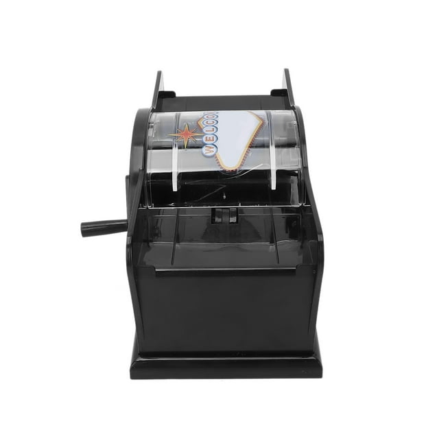 Mélangeur Manuel pour Cartes à Jouer, Mélangeur Manuel Compact pour Cartes Ferme Robuste Silencieux Sécuritaire Portable pour pour Réunion de Famille Rouge,Noir