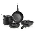 thumbnail image 5 of 12-Piece Nonstick Cookware Set with Detachable Handles, Induction Compatible, Stackable for RV/Home Kitchen, Black, 5 of 7