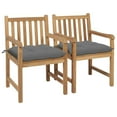 thumbnail image 4 of vidaXL 2/4/6/8x Solid Teak Wood Garden Chair with Multi Color Cushions Lounge, 4 of 139