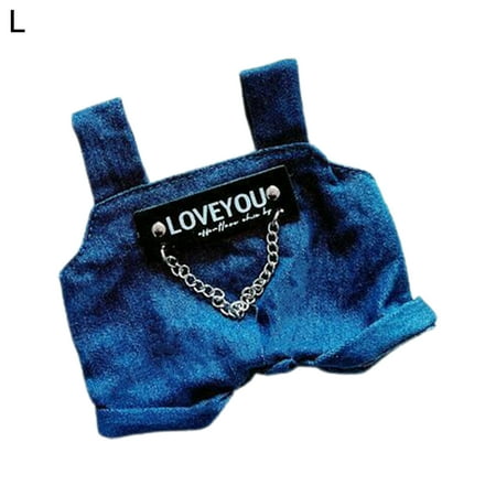 

Yixx Doll Canvas Shoes Portable Delicate Fabric p Doll Chain Denim Cartoon T-Shirt for Kids