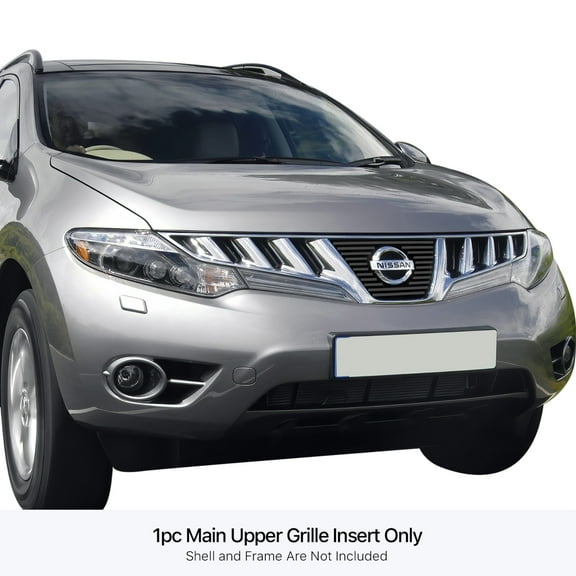 Stainless Steel Main Upper Black Stainless Steel Billet Grille 2009-2010 Murano