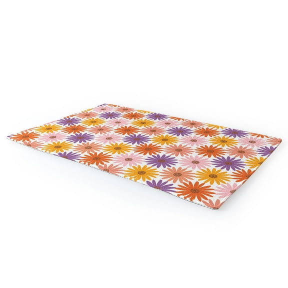 Society6 Emanuela Carratoni Very Peri Daisy Pattern 8 x 12' Rug