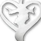 thumbnail image 3 of 14krgp Cross Jesus White & Gold Heart Pendant Women Jewelry Pendant Necklace Silver Chain, 3 of 3