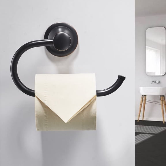 Wall-Mount Toilet Paper Holder, Oil Rubbed Bronze Bathroom Tissue Roll Dispenser, Rustproof and Durable Toilet Paper Hanger