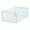 Light Blue, variant on Clear Plastic Stackable Shoe Storage Box with Side Opening for Home Organization in Black