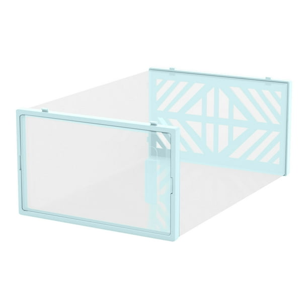 Yhmxh Organizadores y almacenamiento Caja de zapatos transparente de plástico con dos extremos y abertura lateral para el hogar, para alquiler de zapatos casuales, para almacenamiento en casa.
