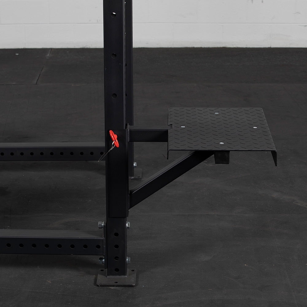 Titan Fitness X-3 Series Rack Mounted Step-Up Platform, 22" x 15" Diamond Plate Steel Step, Adjustable Power Rack Attachment for Step-Ups, Plyometrics & Strength Training, 550 LB Capacity