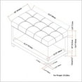 thumbnail image 5 of Sienna 33 inch Wide Storage Ottoman Bench in Dove Grey Linen-Look Fabric, 5 of 6