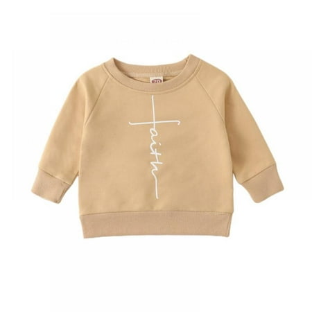 

Kids Infant Baby Boy Girls Clothes Casual Tops Long Sleeve Pullover Sweatshirt Shirt Sweater Crewneck Pullover