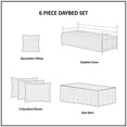 thumbnail image 5 of Daybed Cover Set 6 Piece 75"x39", Trendy All Season Bedding With Bedskirt Shams Decorative Pillow, 5 of 8