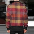 thumbnail image 5 of Vedolay Jacket for Men Casual Button Down Jackets Long Sleeve Coats with Pockets Watermelon Red,XL, 5 of 5