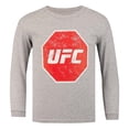 thumbnail image 1 of Camiseta gráfica con logotipo desgastado de UFC para niños, gris, XL, 1 of 1
