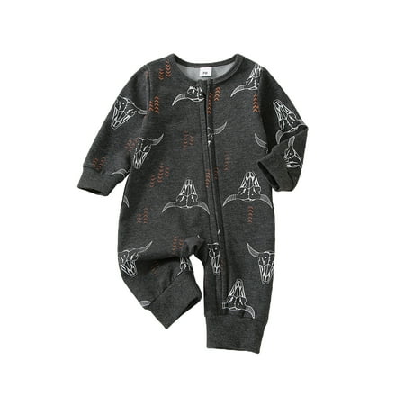 

Lieserram Baby Girl Boy Romper 3M 6M 9M 12M 18M Bodysuit Long Sleeve Casual Fall Spring Long Jumpsuit