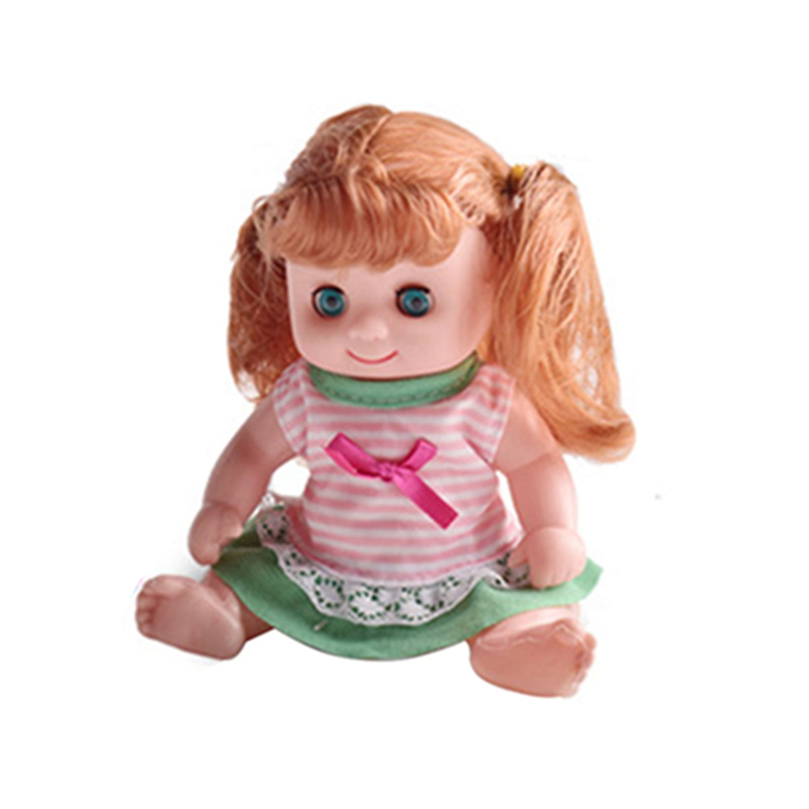 Bwiyojiz Action Figures Toys Enamelled Mini Simulation Doll Carrying Basket Tableware Figure Set Toy, Gifts for Family