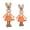 Orange-5A-clearacne, variant on WWG Easter Cute Stretchy Long Leg Rabbit Doll Ornament Adjustable Height Figurine for Tabletop Mantel Home Spring Holiday Decor Soft Fabric Bunny Decoration